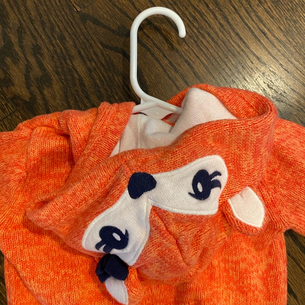 Gymboree Fox hooded sweater 12-18 months Gymboree Fall orange fairy tale forest - Picture 6 of 6